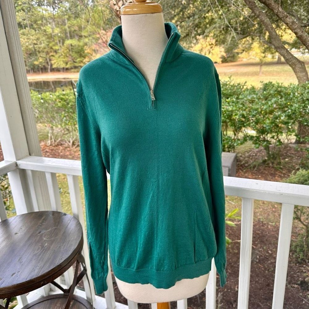 Reiss Green Half-Zip Sweater